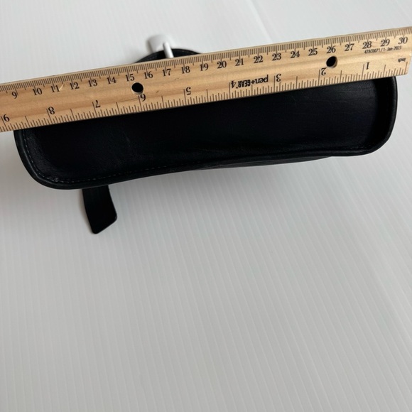 Y2K Coach brand Bleecker tweed herringbone wool and leather Black &Gray Mini Bag - Picture 8 of 10